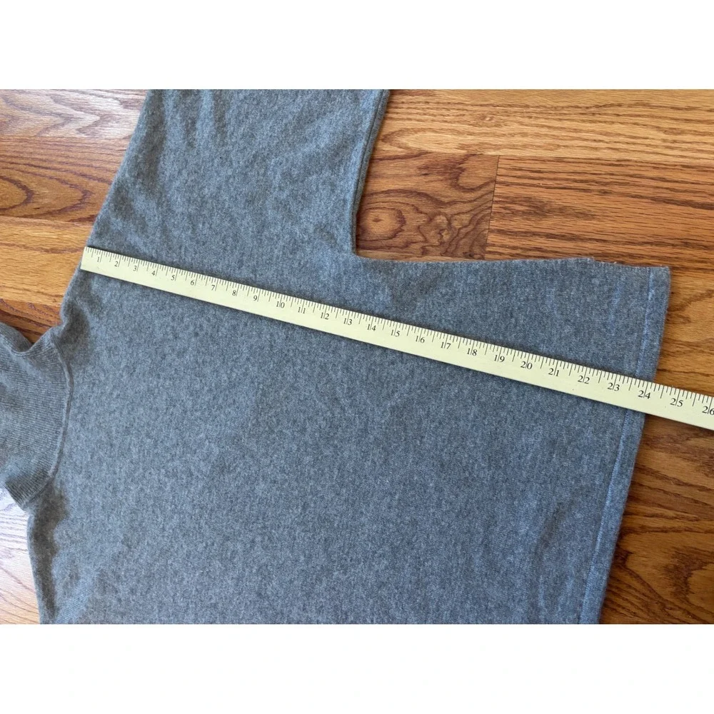 Lauren Ralph Lauren Grey 100% Cashmere Turtleneck Kimono Short Sleeve Sweater - Picture 4 of 7